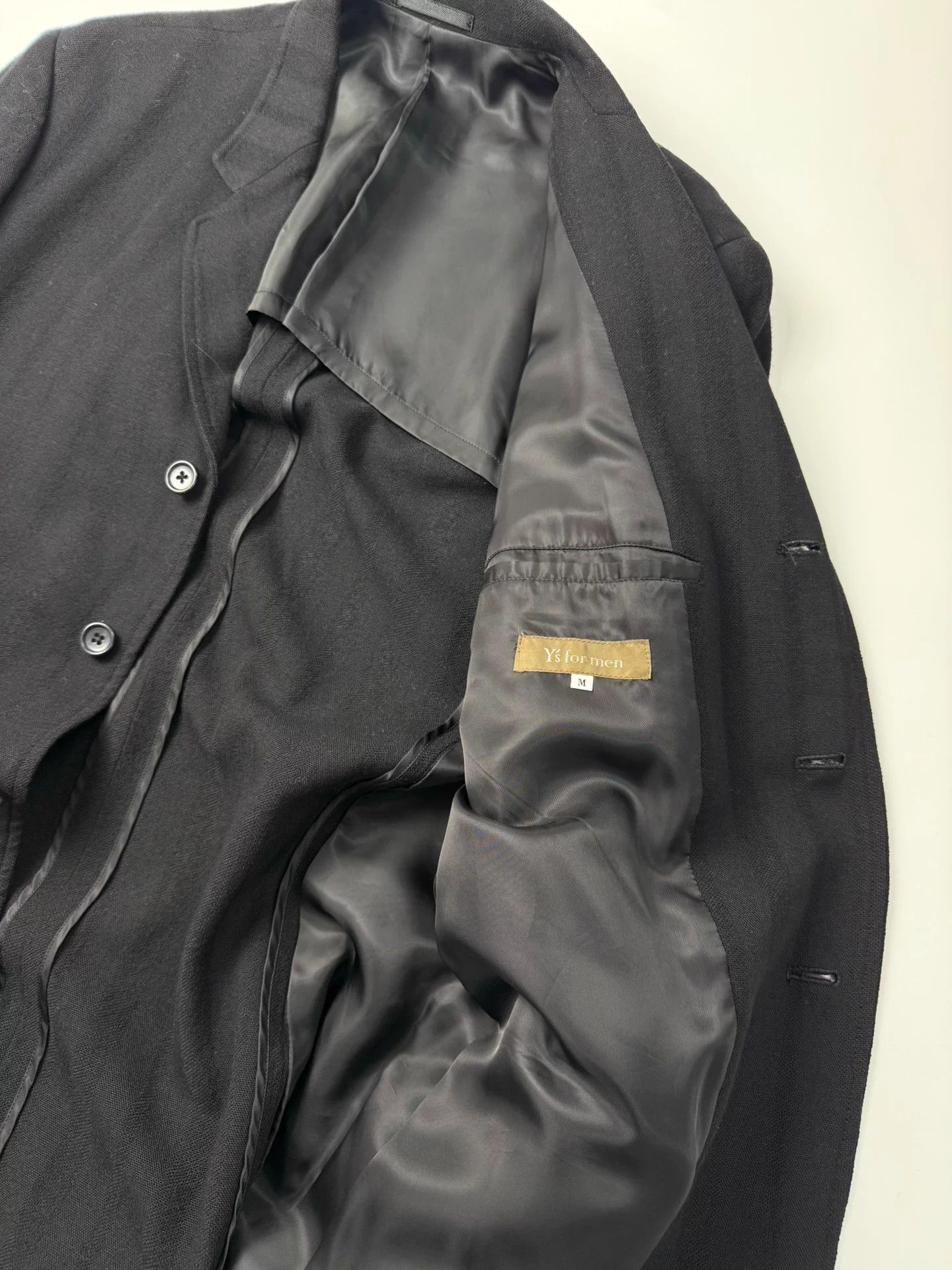 Yohji Yamamoto Yohji Yamamoto Y's for Men 90s Black Stripe Blazer M Japan Size 42L - 7 Thumbnail