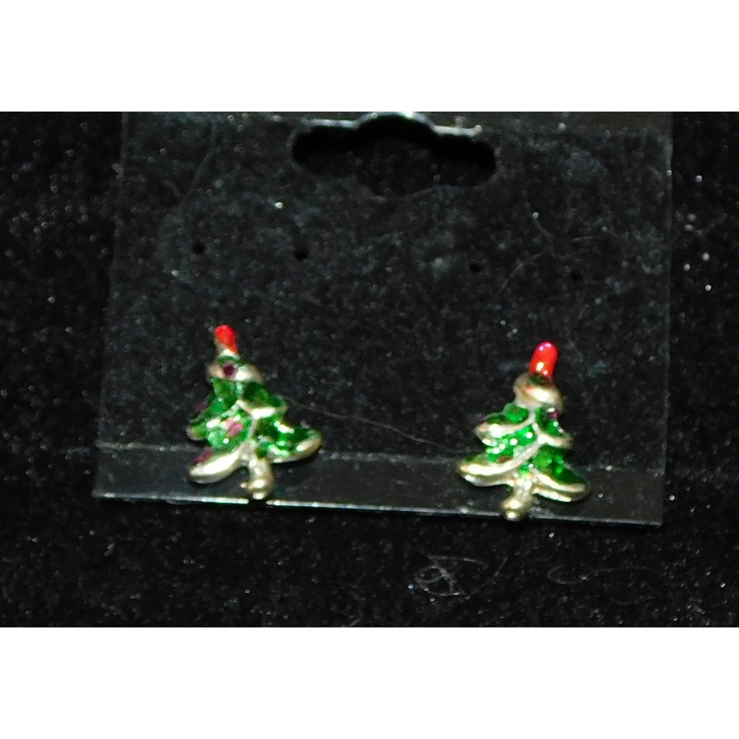 Other Glitter Christmas Tree Metal And Enamel Stud Earrings Size ONE SIZE - 3 Thumbnail