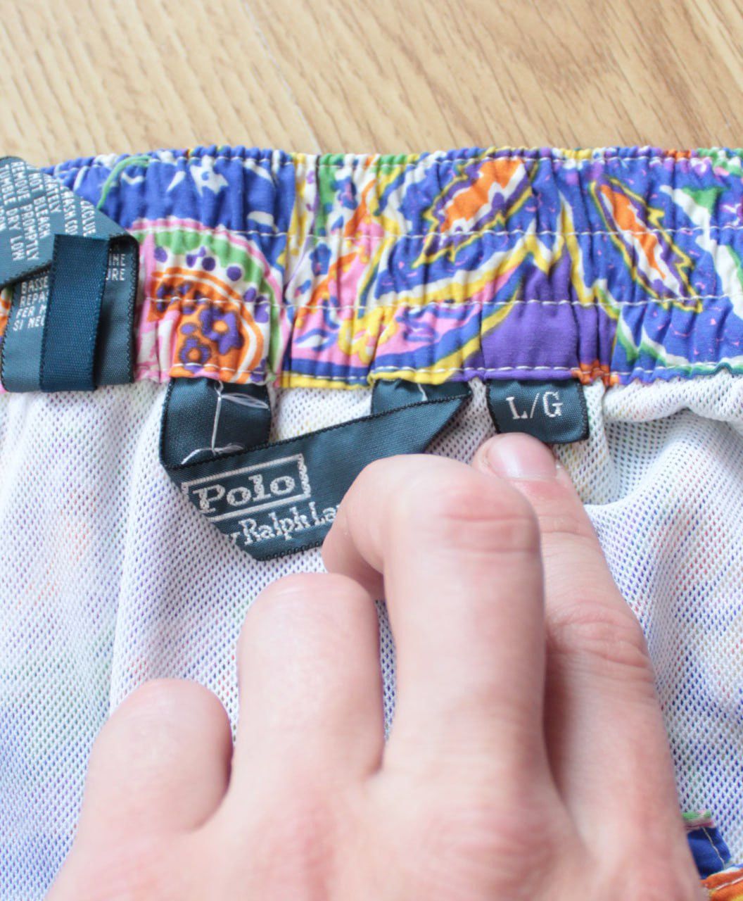 Polo Ralph Lauren 🔥 Polo Ralph Lauren 90s Vintage Swim Shorts Art Logo Y2K Size US 34 / EU 50 - 4 Thumbnail