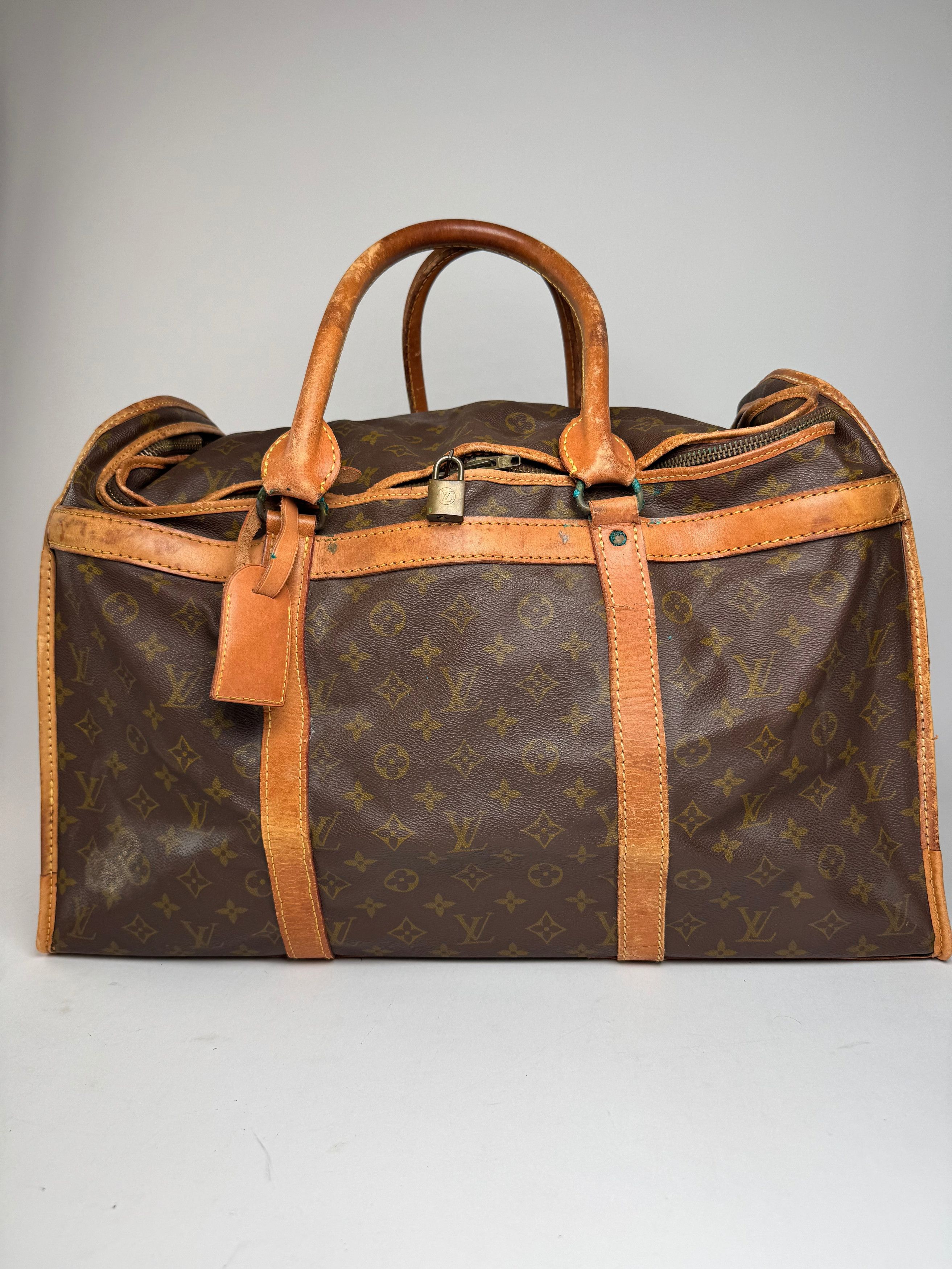Louis Vuitton Vintage Monogram Leather Travel Bag Brown Size ONE SIZE - 1 Thumbnail