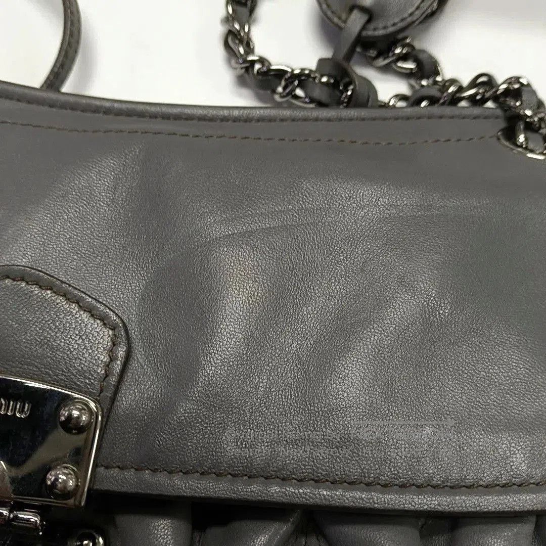 Other Miu Miu Gray Shearling Quilted Shoulder Bag. Size ONE SIZE - 5 Thumbnail