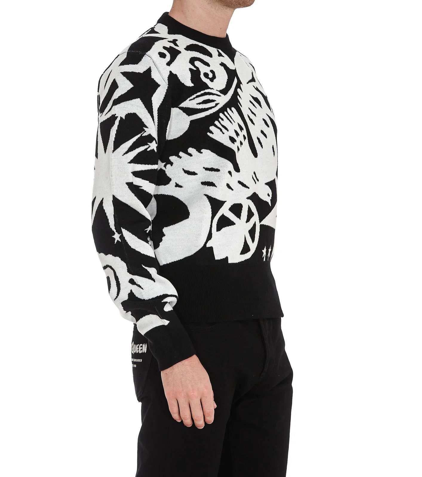 Alexander McQueen o1y1024 Sweater in Black & White Size US L / EU 52-54 / 3 - 5 Thumbnail