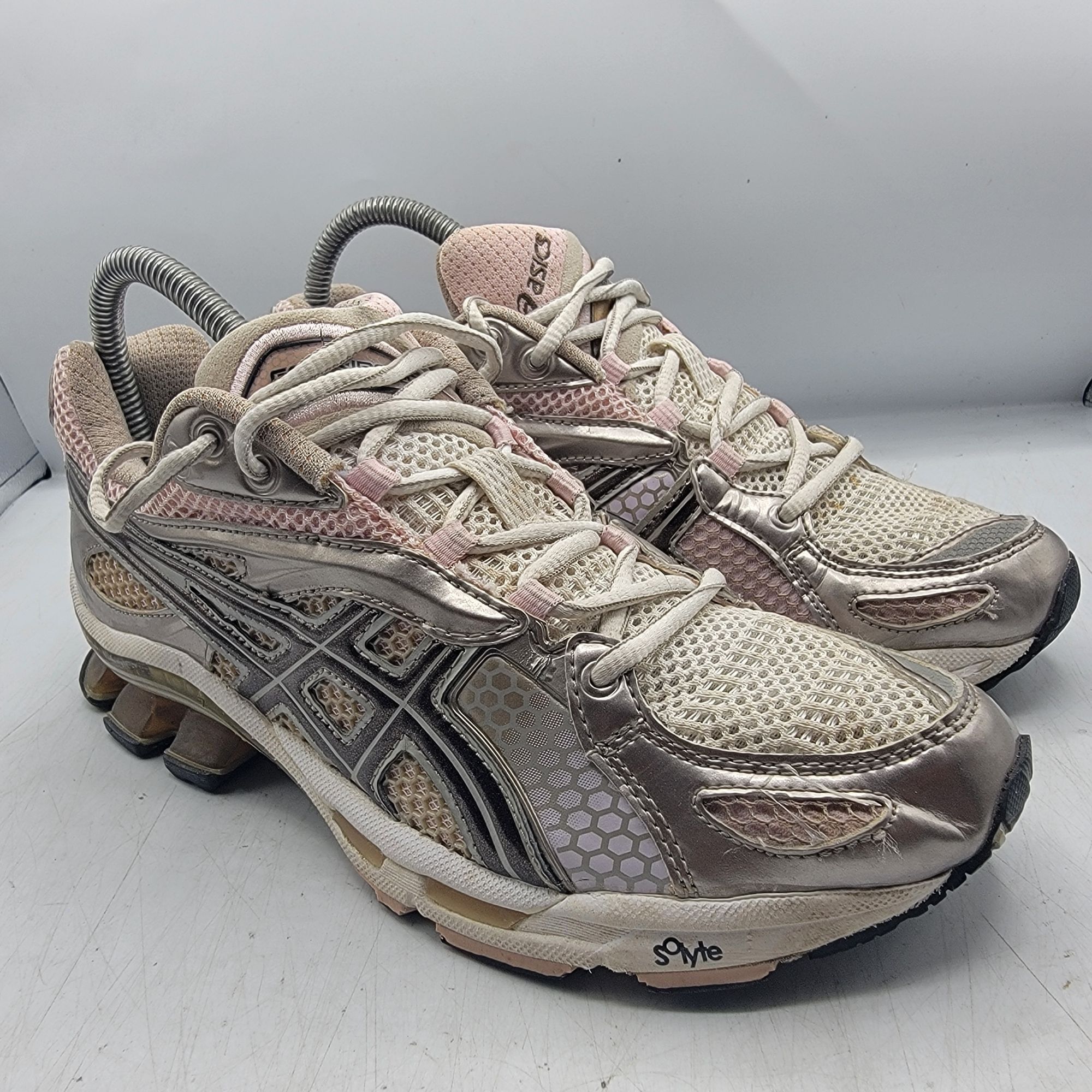 Asics Asics Gel Quantum Kinetic Womens 7.5 Silver Pink Sneaker Sho Size US 7.5 / IT 37.5 - 1 Thumbnail