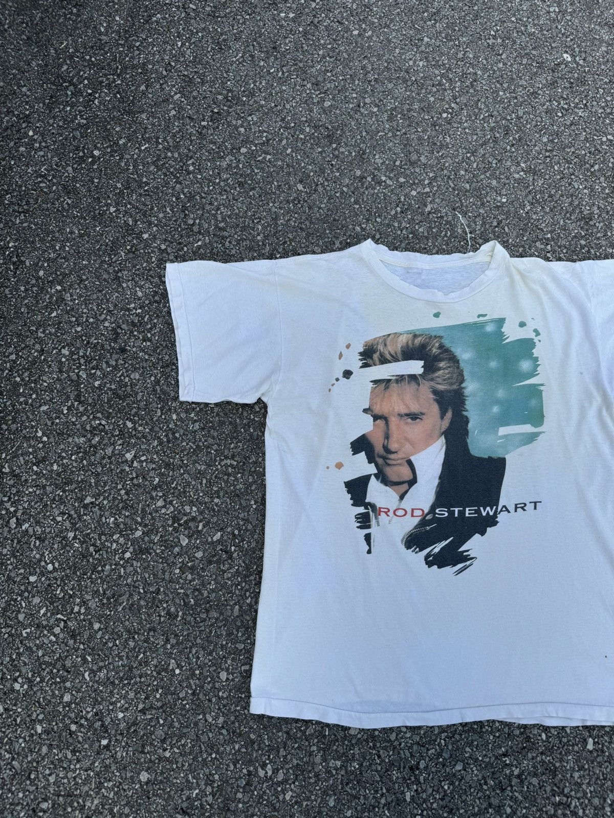 Band Tees × Vintage Rod Stewart Vintage 90s merch tour single stitch rare rock Size US L / EU 52-54 / 3 - 5 Thumbnail