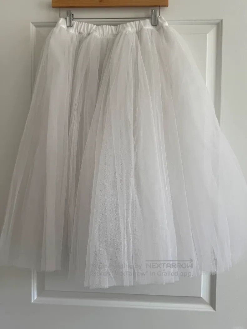 Comme des Garcons Comme Des Garcons size XS White Transparent Tulle Skirt Size 23" - 2 Thumbnail