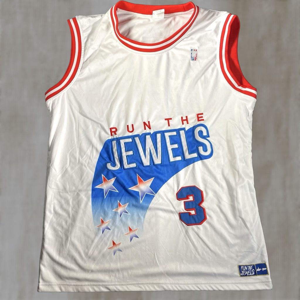 Vintage VINTAGE Run The Jewels Jersey Mens 2XL RTJ3 Basketball Official RTJ Merch White RARE Size US XXL / EU 58 / 5 - 1 Thumbnail