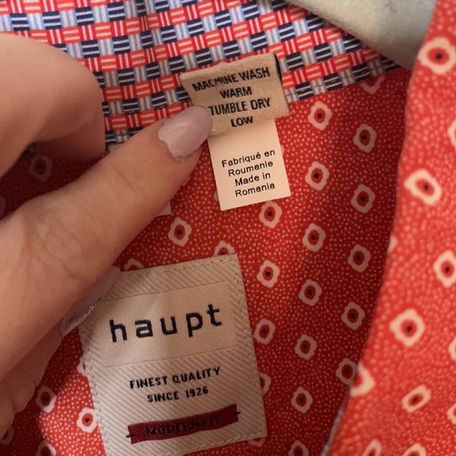 Haupt Haupt Modern fit men’s button down XXL 45/46 18 Size US XXL / EU 58 / 5 - 8 Thumbnail