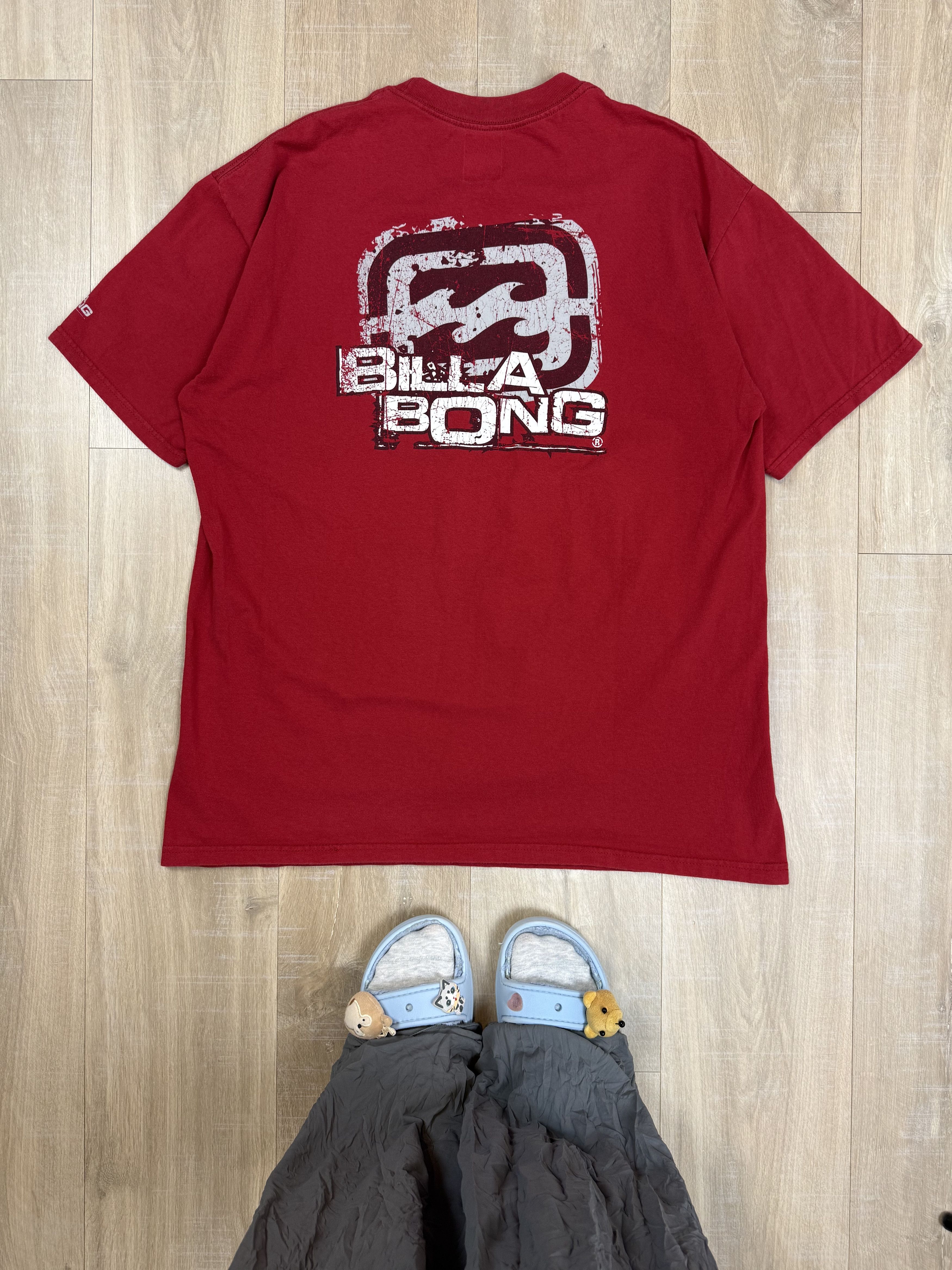 Billabong Vintage 90s Billabong Surf Style Graphic T-shirt Red Size US M / EU 48-50 / 2 - 1 Thumbnail