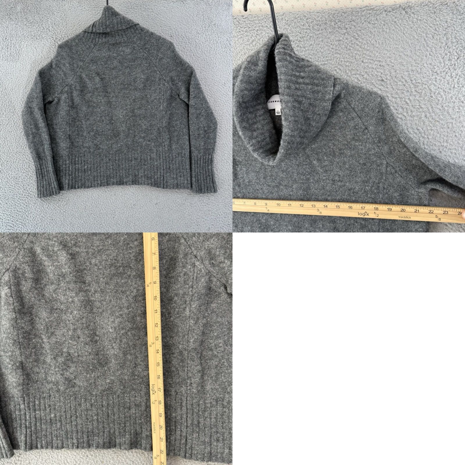 Aritzia Aritzia Community Sweater Womens Small Gray Wool Yak Blend Cowl Neck Long Sleeve Size S / US 4 / IT 40 - 8 Thumbnail