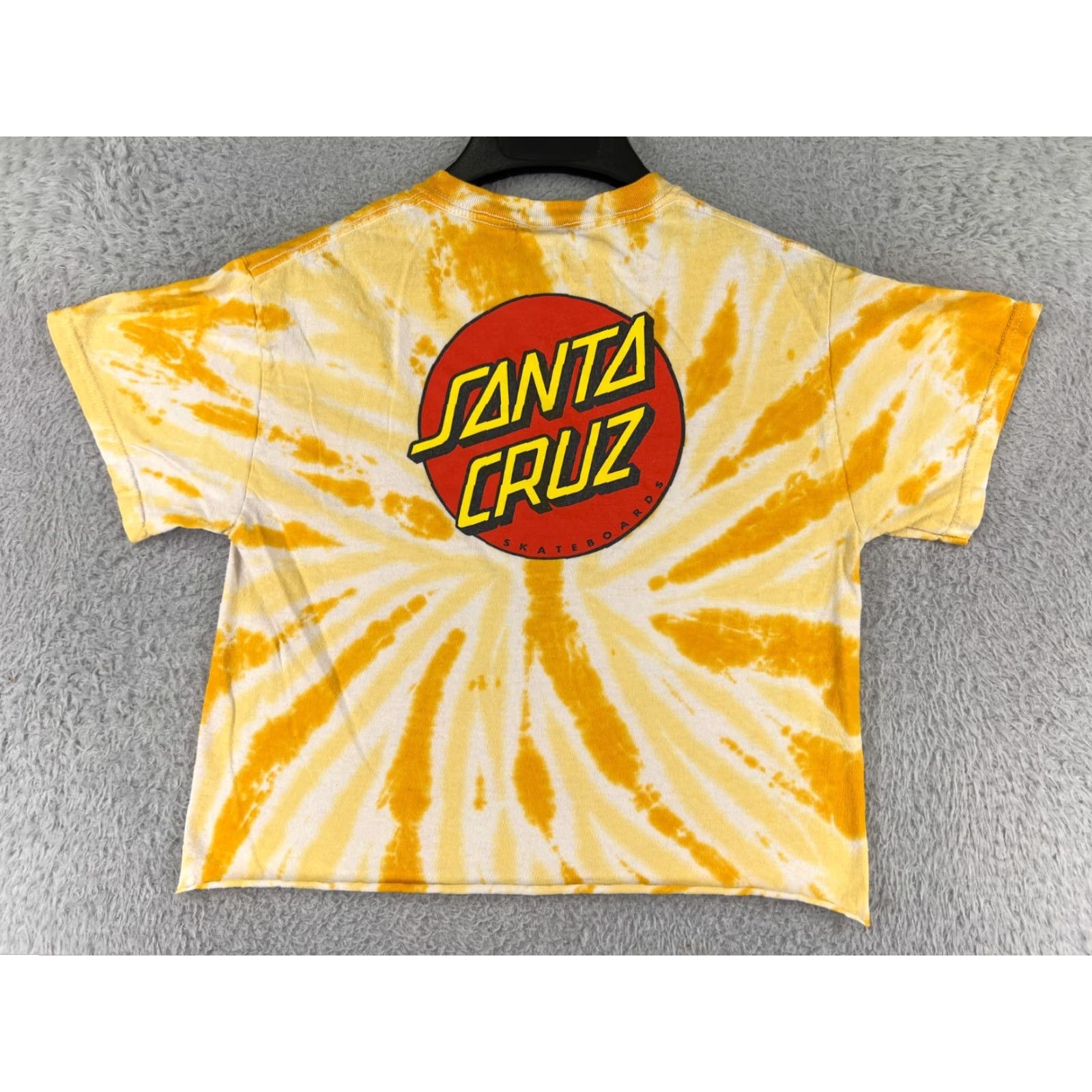 Vintage Santa Cruz Shirt Womens Small Yellow Tie Dye Short Sleeve Crew Neck Crop Cutoff Size S / US 4 / IT 40 - 2 Thumbnail