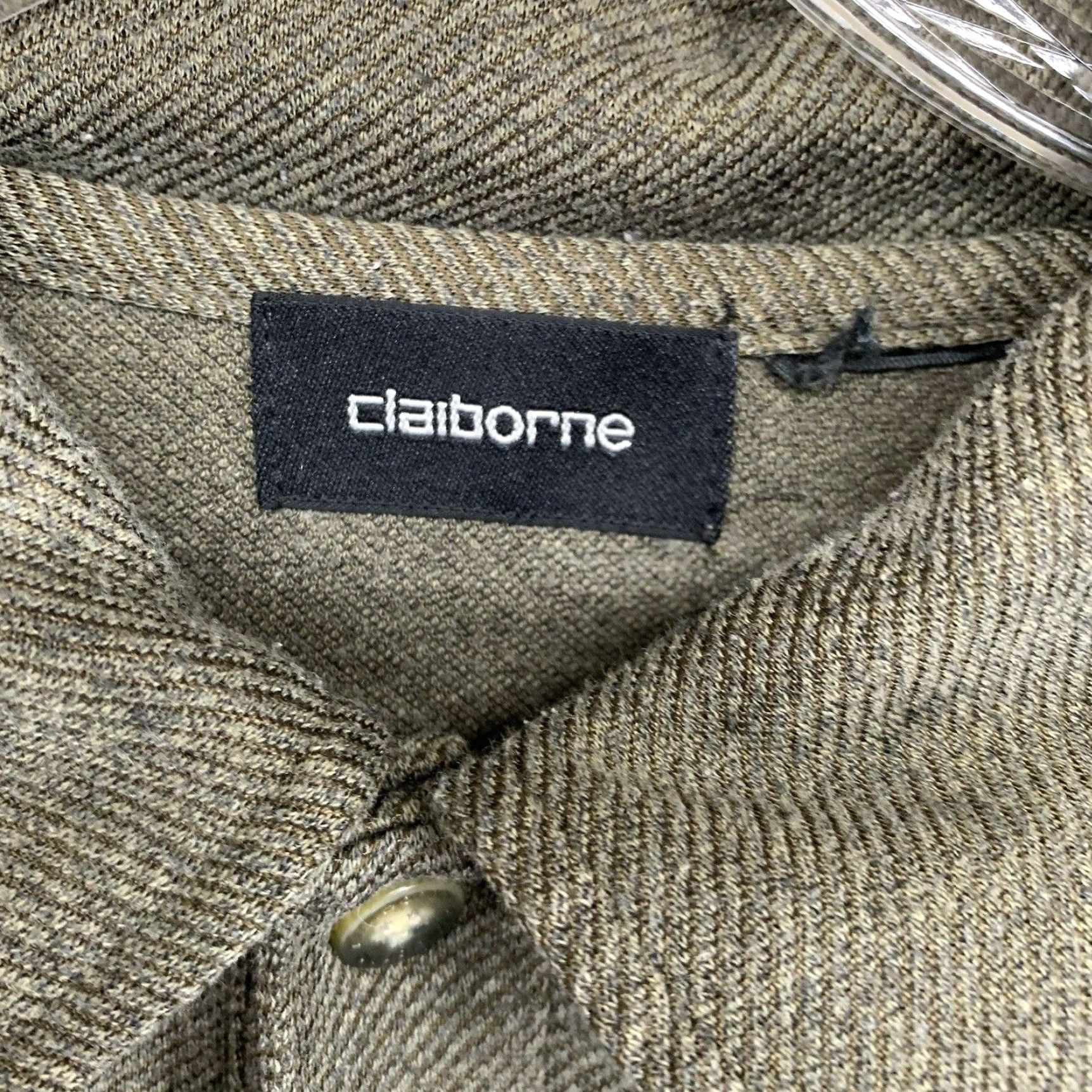 Liz Claiborne VINTAGE Claiborne Men’s Henley Shirt Long Sleeve Cotton Knit Olive Green Large Casual All Seasons Size US L / EU 52-54 / 3 - 5 Thumbnail