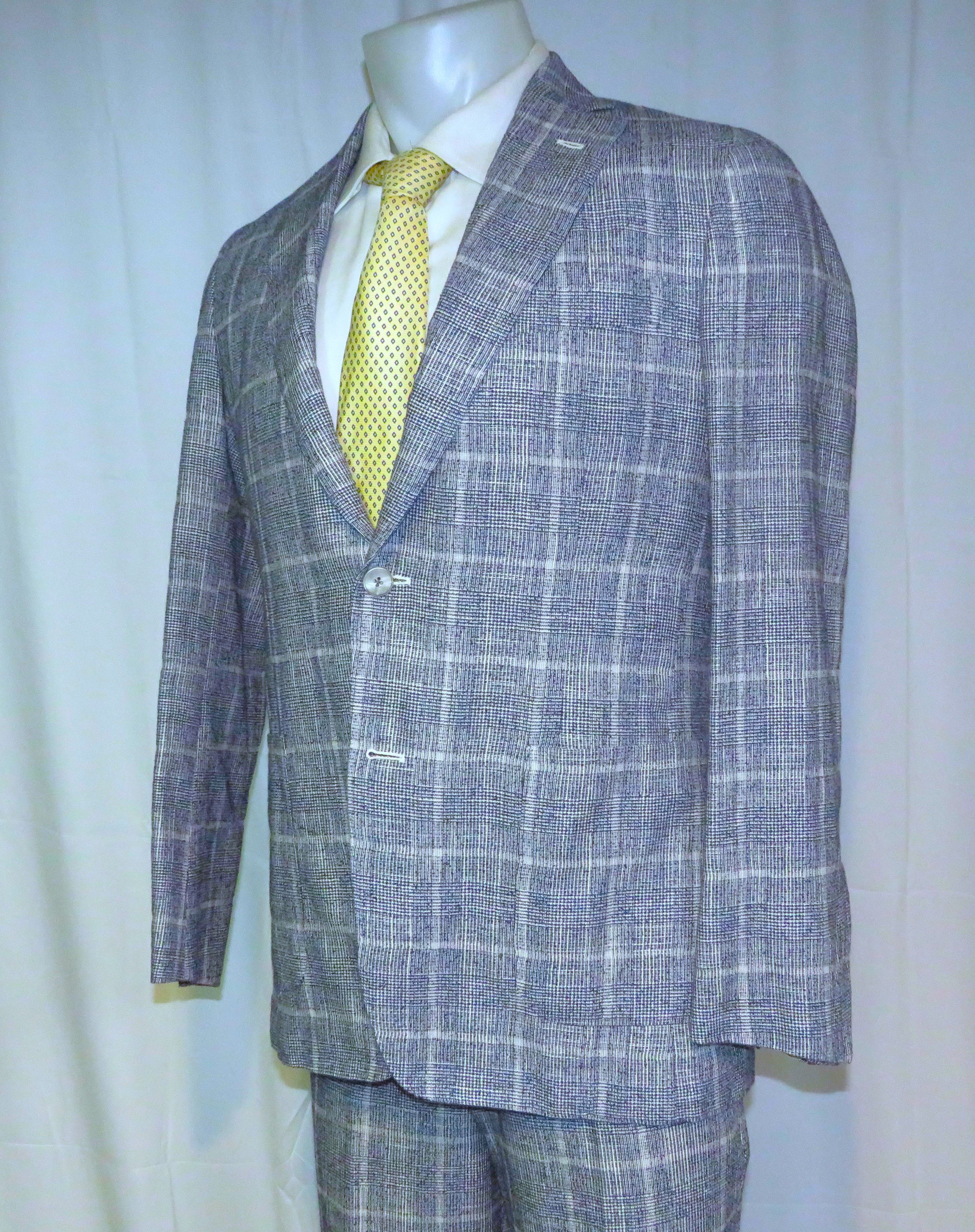 Brooks Brothers Golden Fleece Current Blue Plaid Two Button Suit 40R NWT Size 40R - 9 Thumbnail
