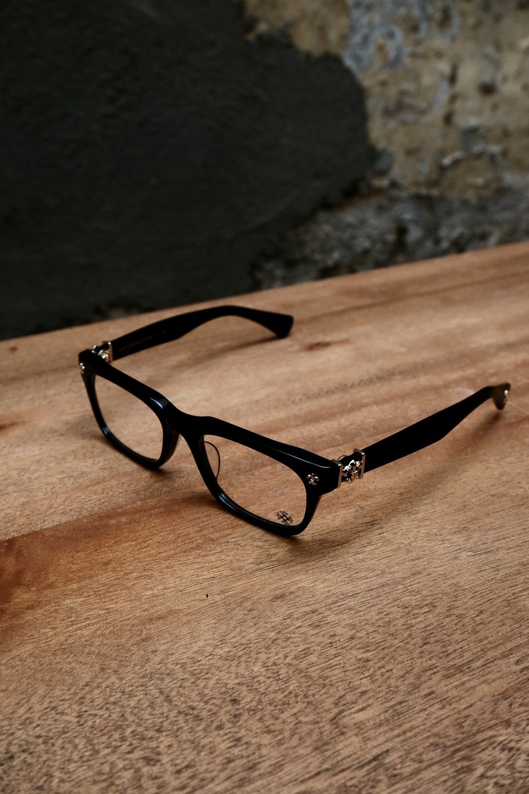 Chrome Hearts GITTIN ANY?-A BLACK/GOLD PLATED GLASSES
