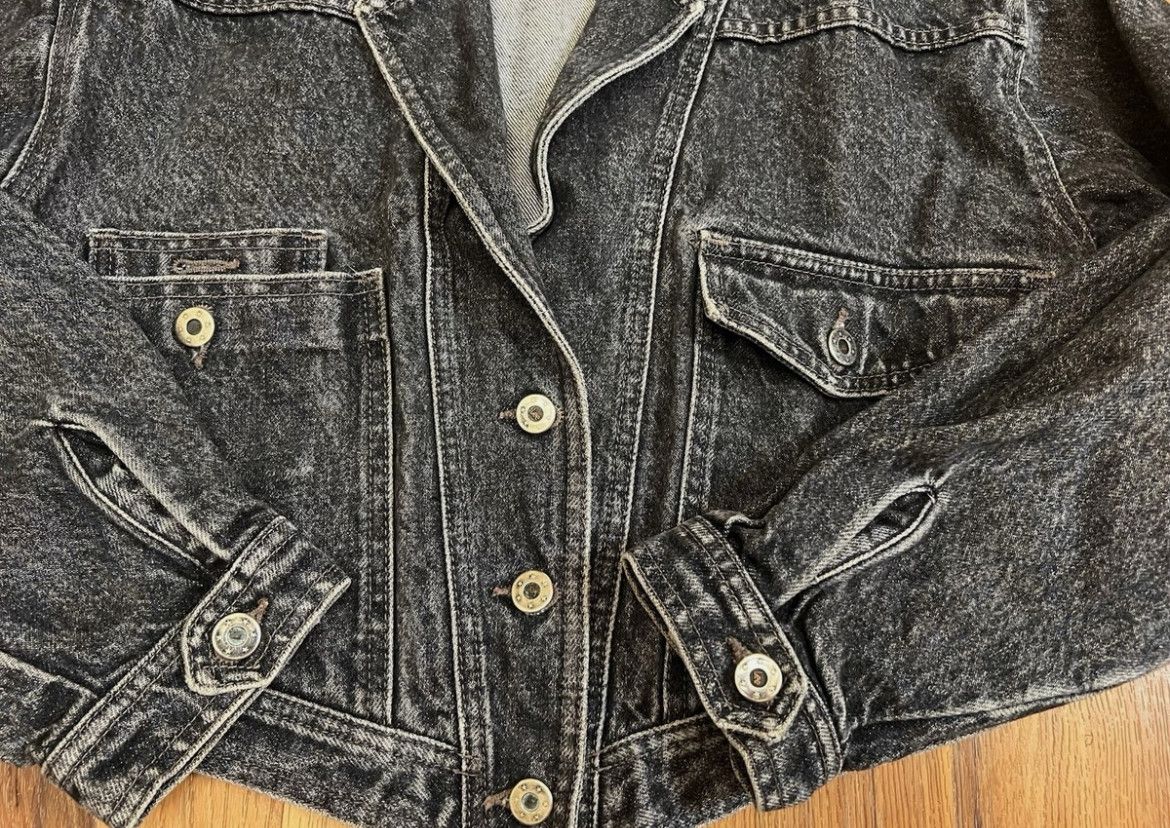 Lee Vintage Lee Denim Jacket 80s USA Cropped Point Hem Trucker Size M / US 6-8 / IT 42-44 - 2 Thumbnail