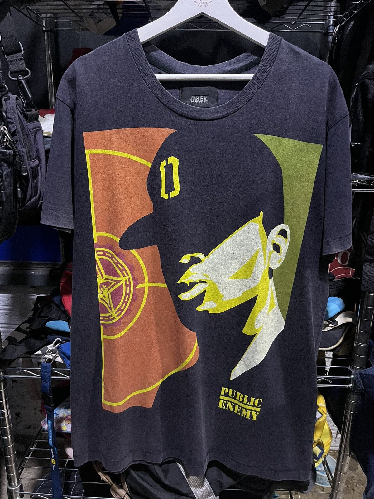 Obey Chuck D Public Enemy Hip Hop Band Tee 00s