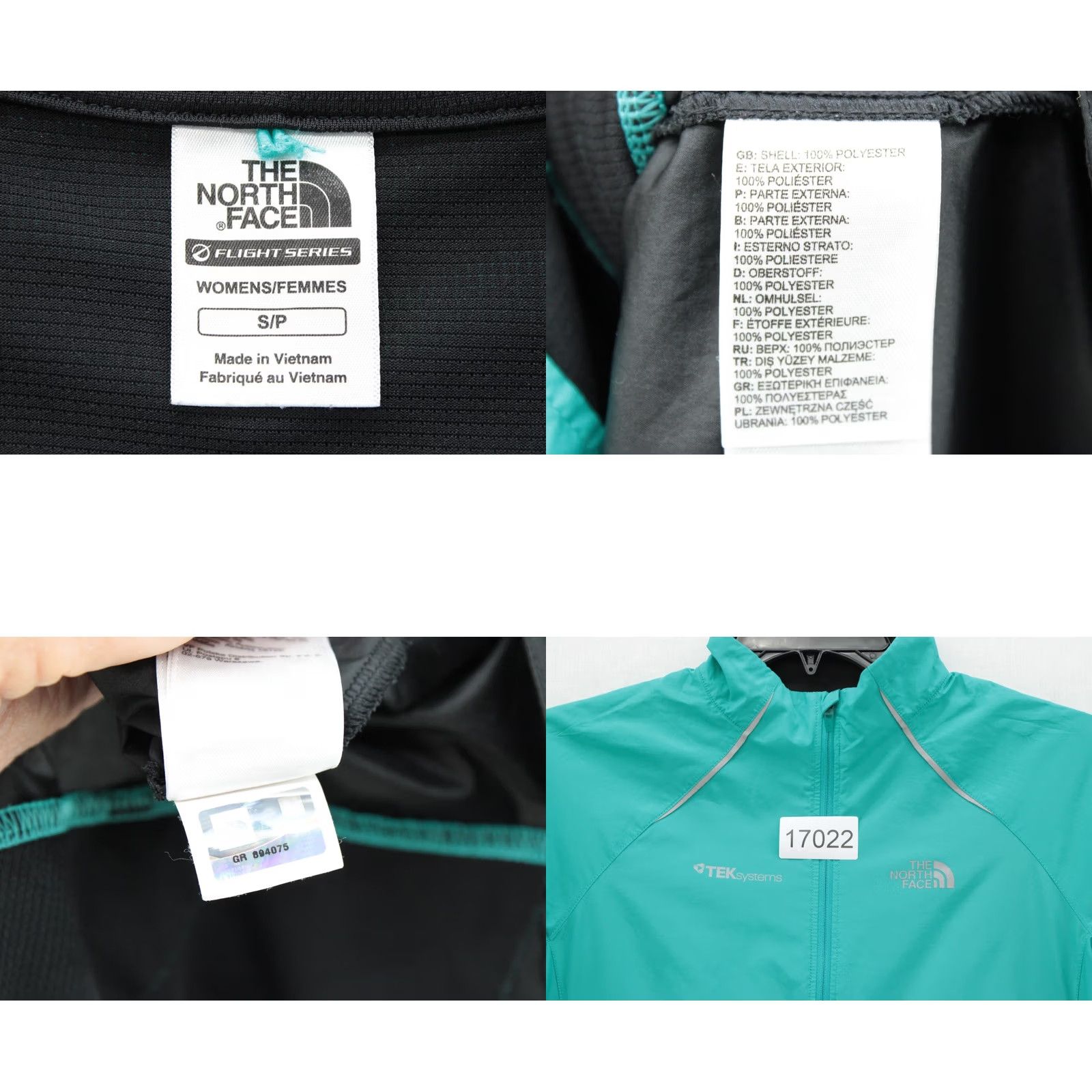 The North Face The North Face Flight Series Flashdry Windbreaker Womens S Green Tek Systems Colorblock Lightweight Front Zip Pockets Back Zip Pocket Size S / US 4 / IT 40 - 8 Thumbnail