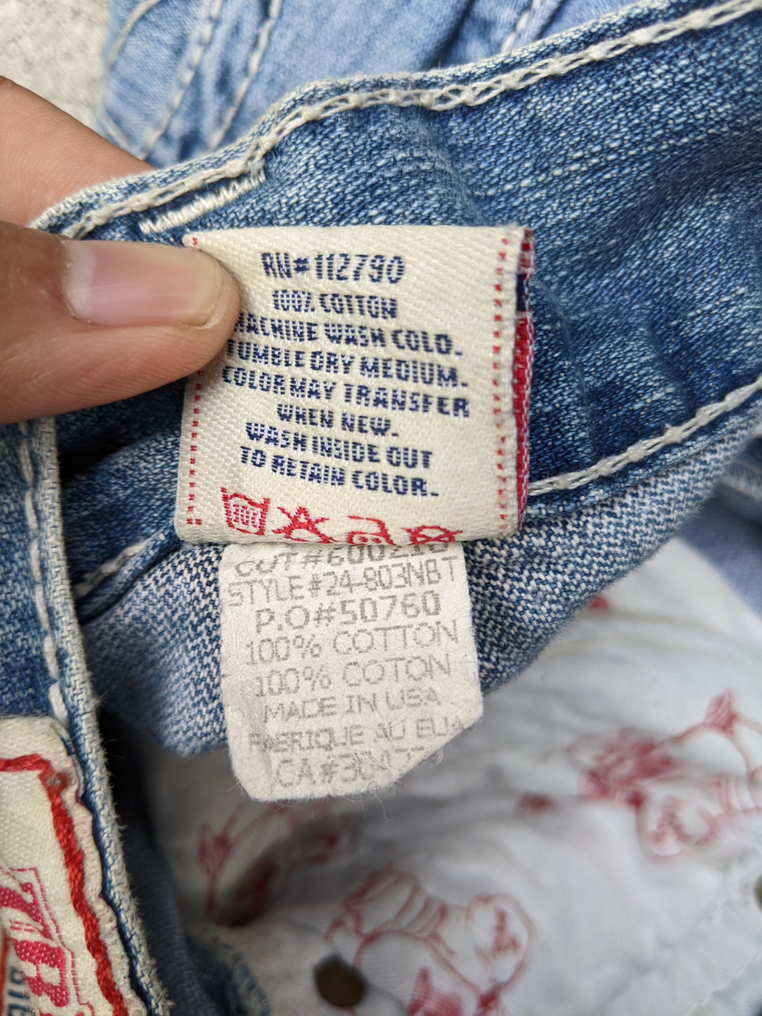 True Religion Vintage Joey Big T Flare Jeans Size US 32 / EU 48 - 7 Thumbnail
