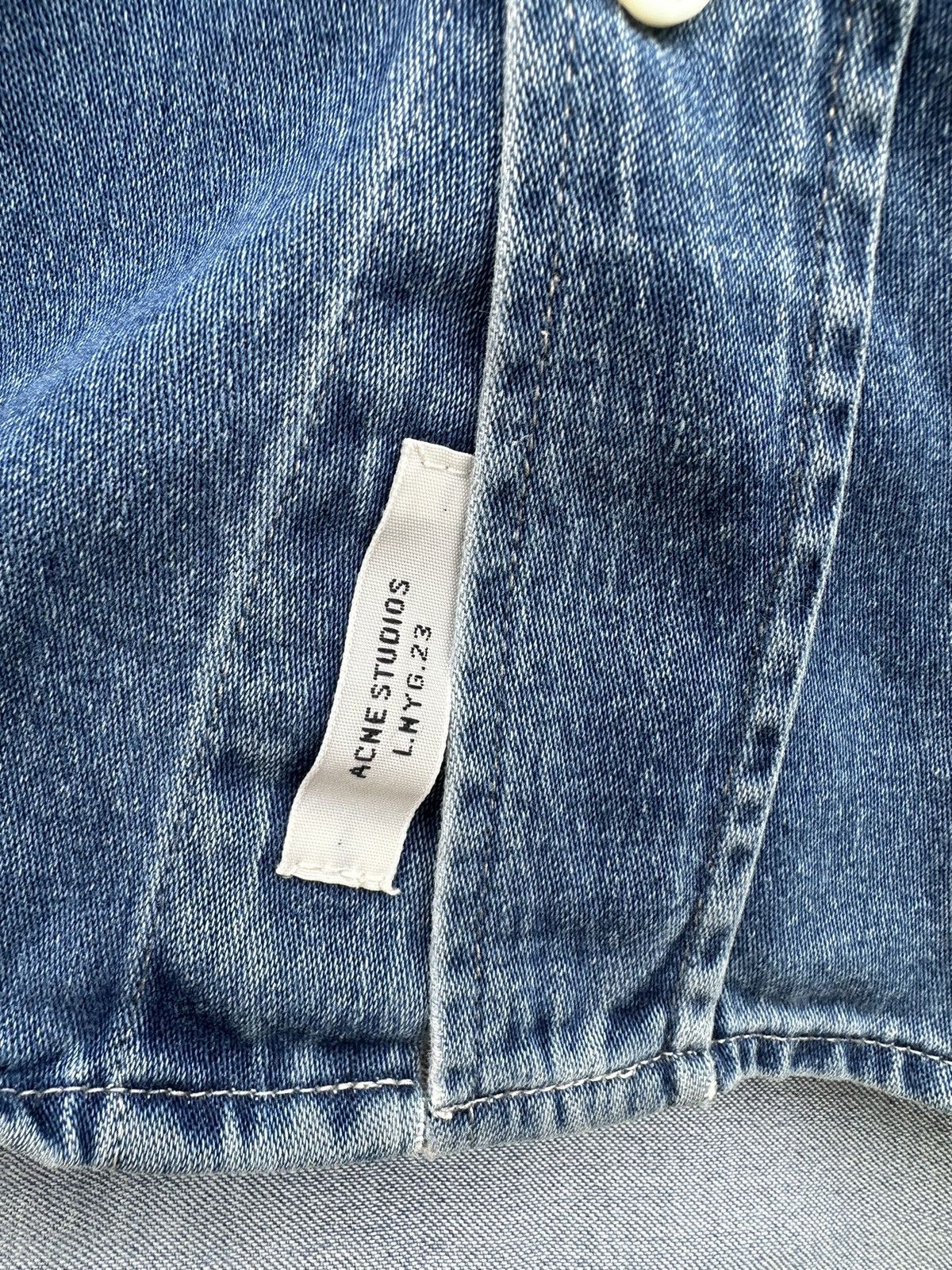 Acne Studios Acne Studios Bleached Denim Western Pocket Shirt Size US S / EU 44-46 / 1 - 10 Thumbnail