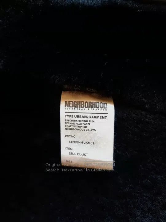 Neighborhood Neighborhood Luxury Fur Lined Leather Jacket, Pure Black, Size US S / EU 44-46 / 1 - 7 Thumbnail