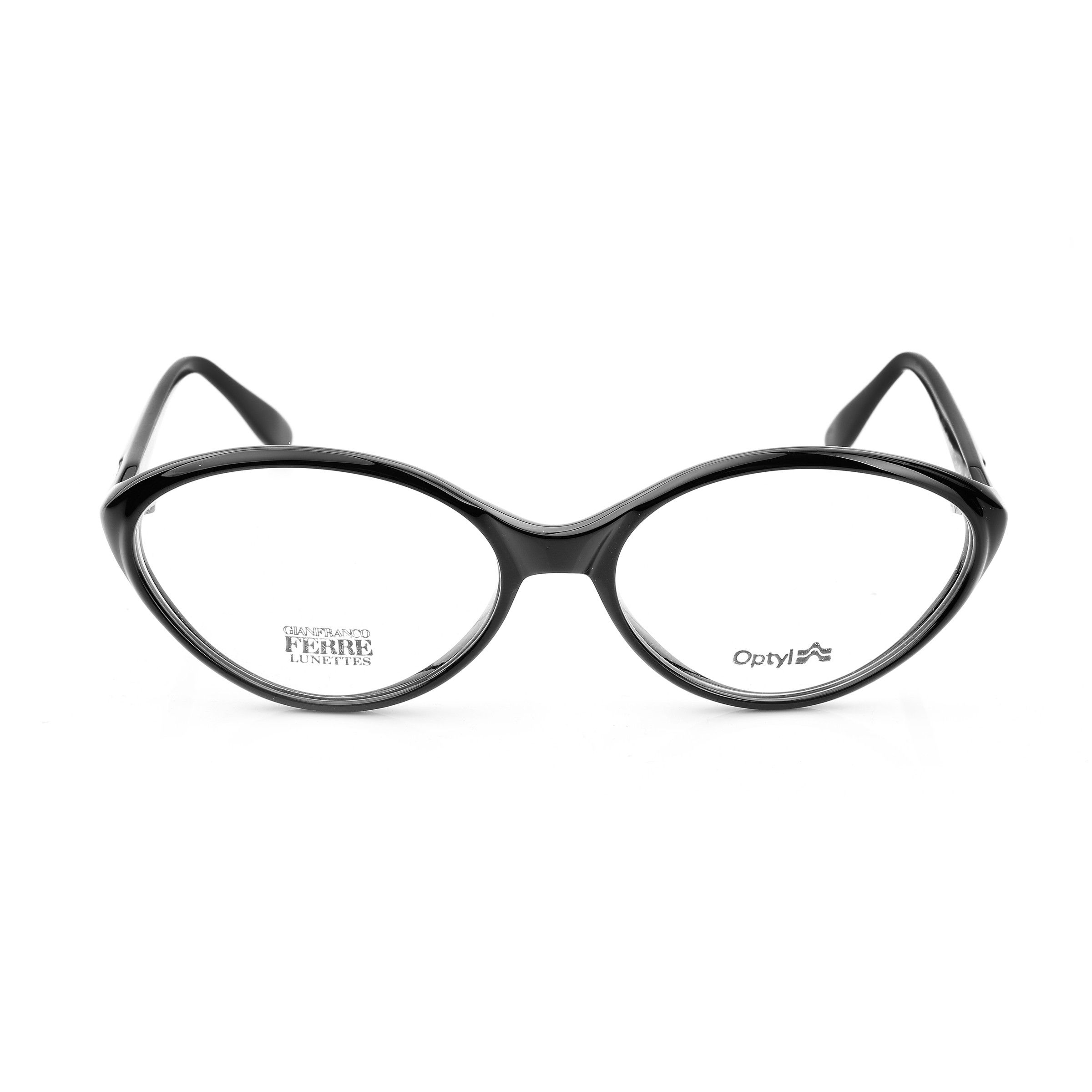 image of Archival Clothing x Gianfranco Ferre '90S Black & Gold Oval Glasses, Men's