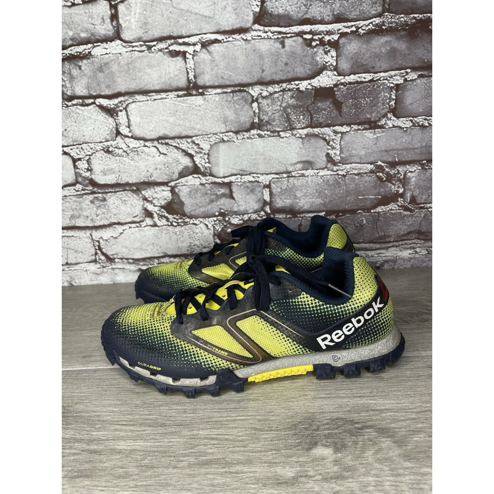 Reebok Reebok H20Drain DuraGrip FitFrame Black Neon Yellow Running Size US 7.5 / IT 37.5 - 20 Thumbnail