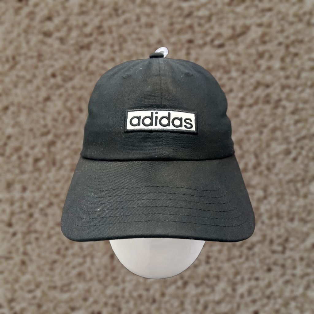 Adidas Adidas Hat Cap Strap Back One Size Black 100% Cotton Golf Hat Outdoor Unisex Adults Mens Womens Size ONE SIZE - 1 Thumbnail