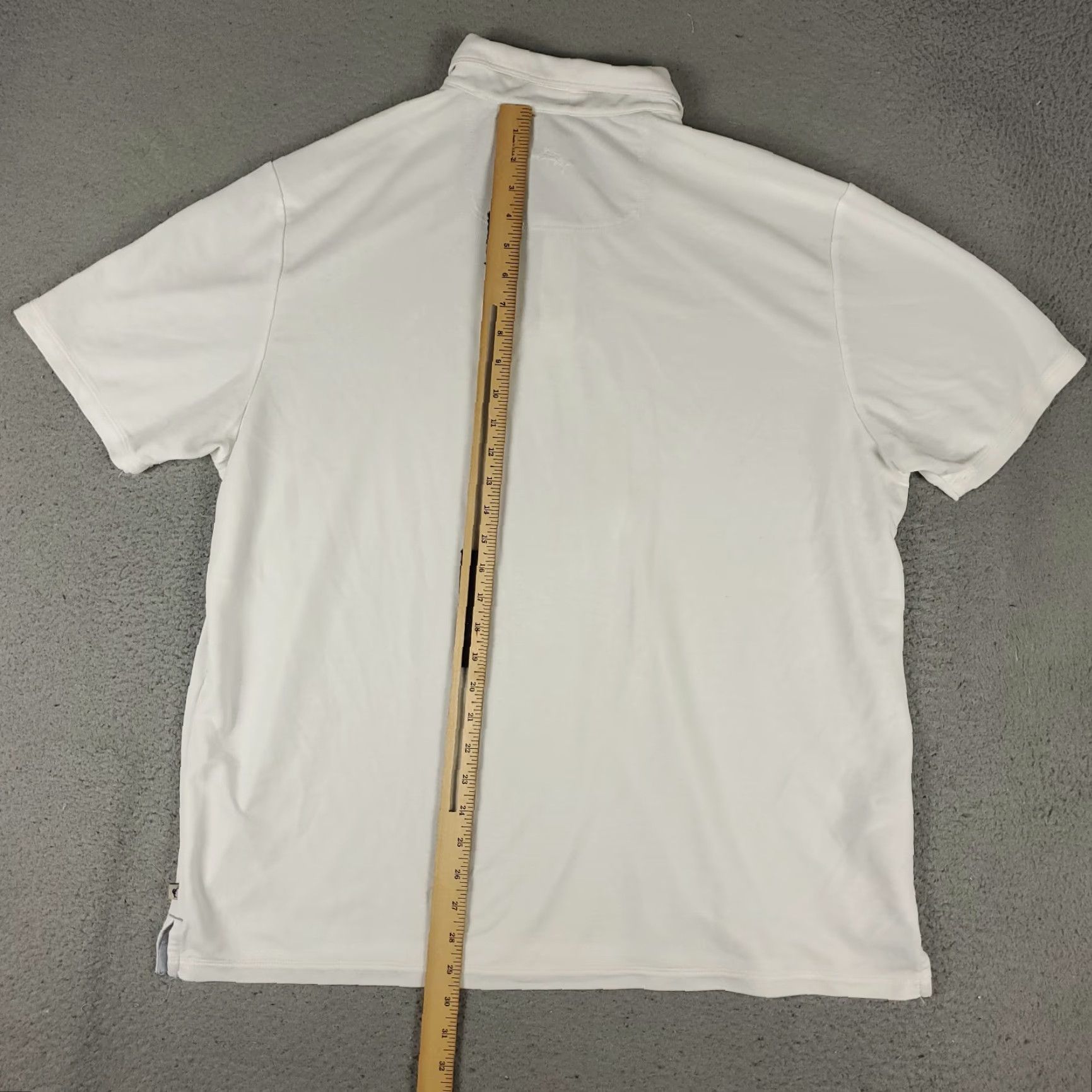Tommy Bahama Tommy Bahama Polo Shirt 2XL White Solid Casual Short Sleeve Mens Size US XXL / EU 58 / 5 - 3 Thumbnail