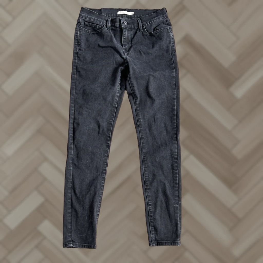 Levi's Womens Levi's 710 Super Skinny Jeans Black 29x28 Jeans Slim Regular 5-Pocket Logo Womens Mens? Size 29" - 1 Thumbnail
