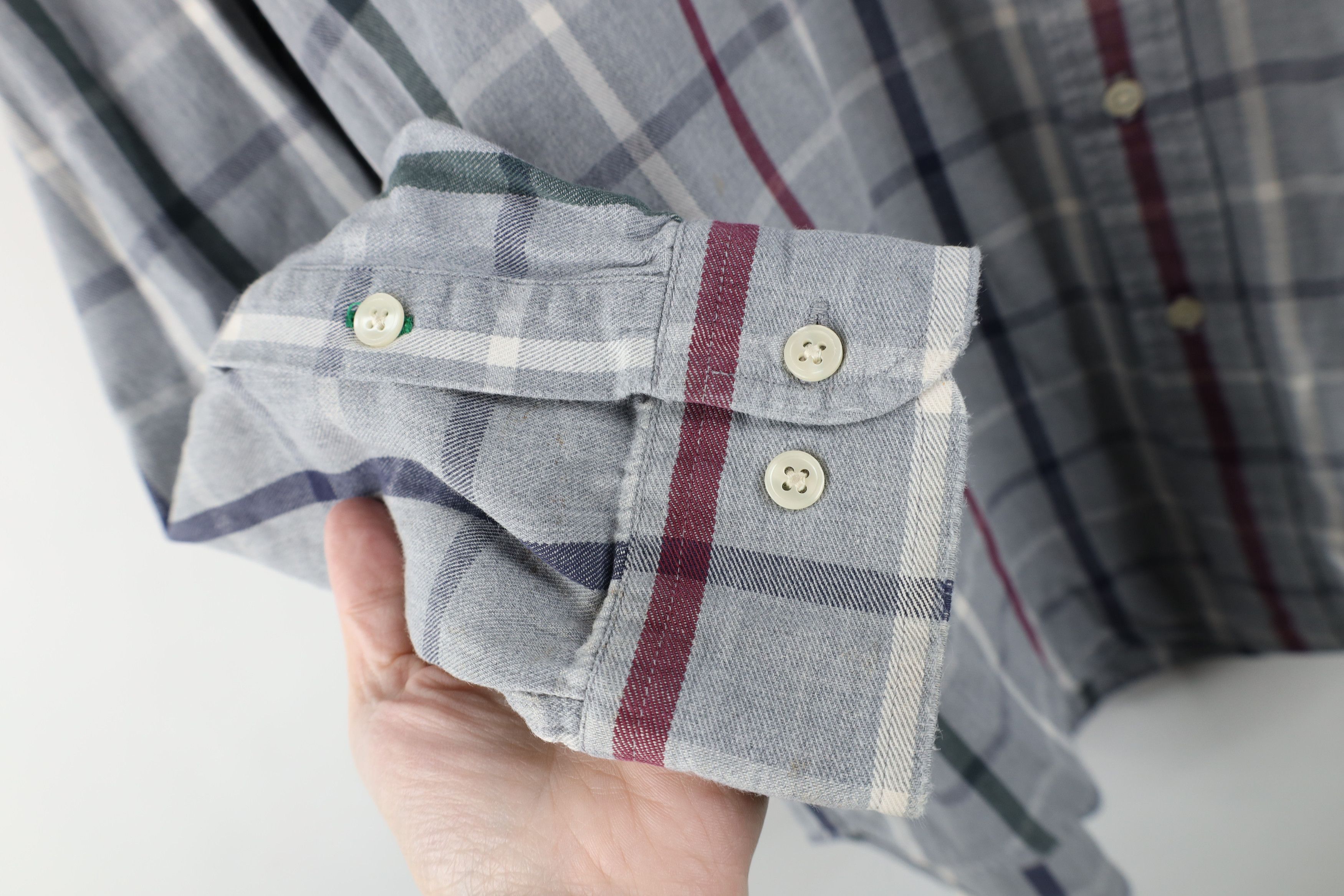 Tommy Hilfiger Vintage 90s Tommy Hilfiger Heavy Flannel Button Shirt Plaid Size US L / EU 52-54 / 3 - 11 Thumbnail