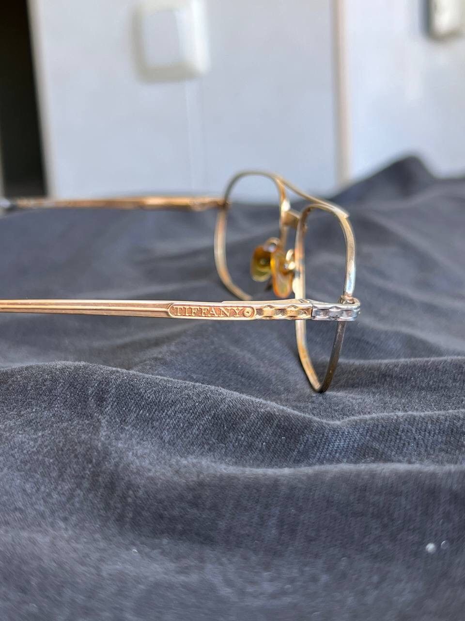 Tiffany & Co. Tiffany T396 Gold Plated frame 90s vintage USED ONLY FRAME Size ONE SIZE - 6 Thumbnail