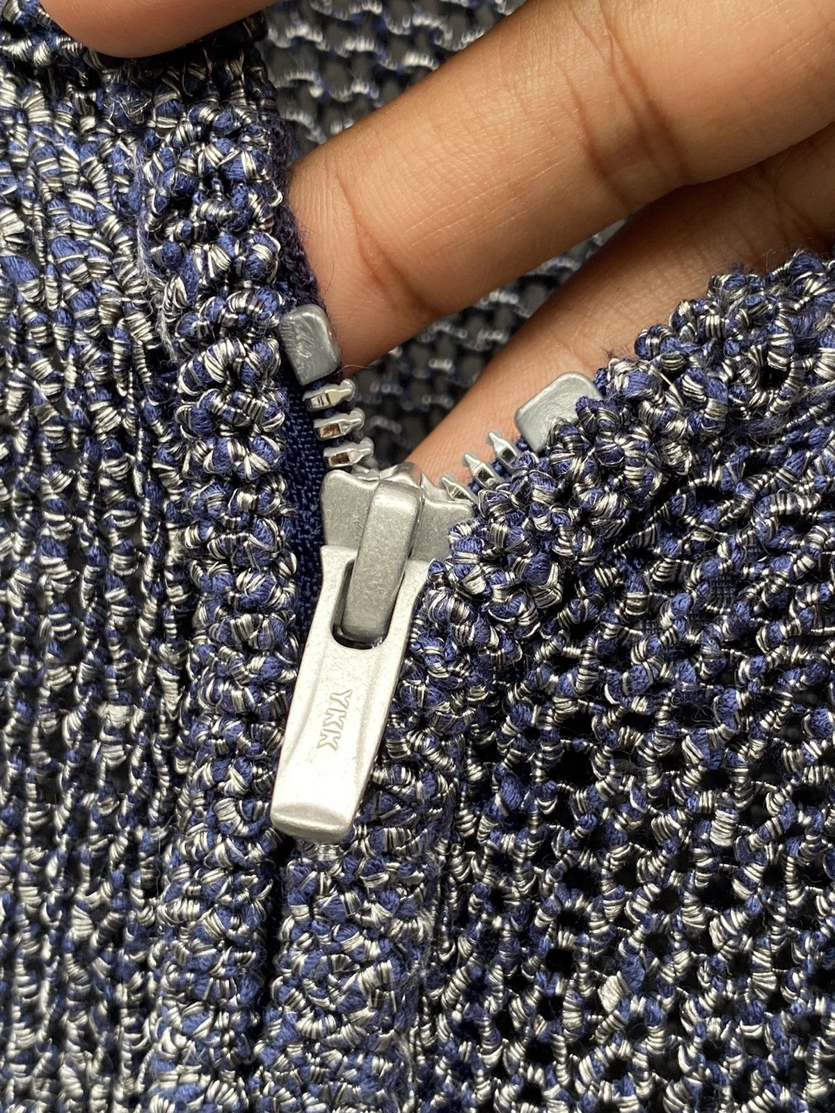 Tornado Mart Tornado Mart Cable Stitch/Fish Net Metal Blue Hooded Size US L / EU 52-54 / 3 - 9 Thumbnail