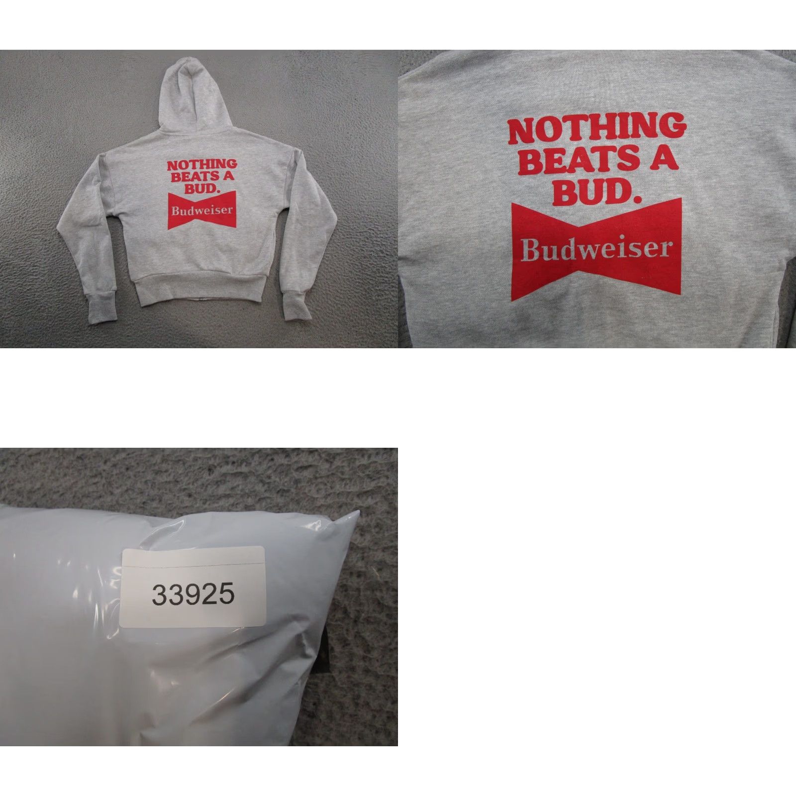 Budweiser Budweiser Nothing Beats a Bud Full Zip Up Hoodie Women's Size S Gray Cotton Blend Zipper Beer Theme 90s? Size S / US 4 / IT 40 - 8 Thumbnail