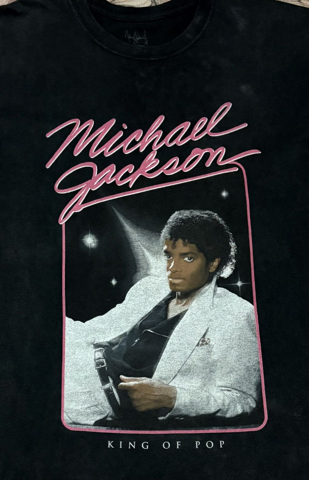 Band Tees × Michael Jackson Michael Jackson KING OF POP Faded Color T-Shirt Size US L / EU 52-54 / 3 - 3 Thumbnail