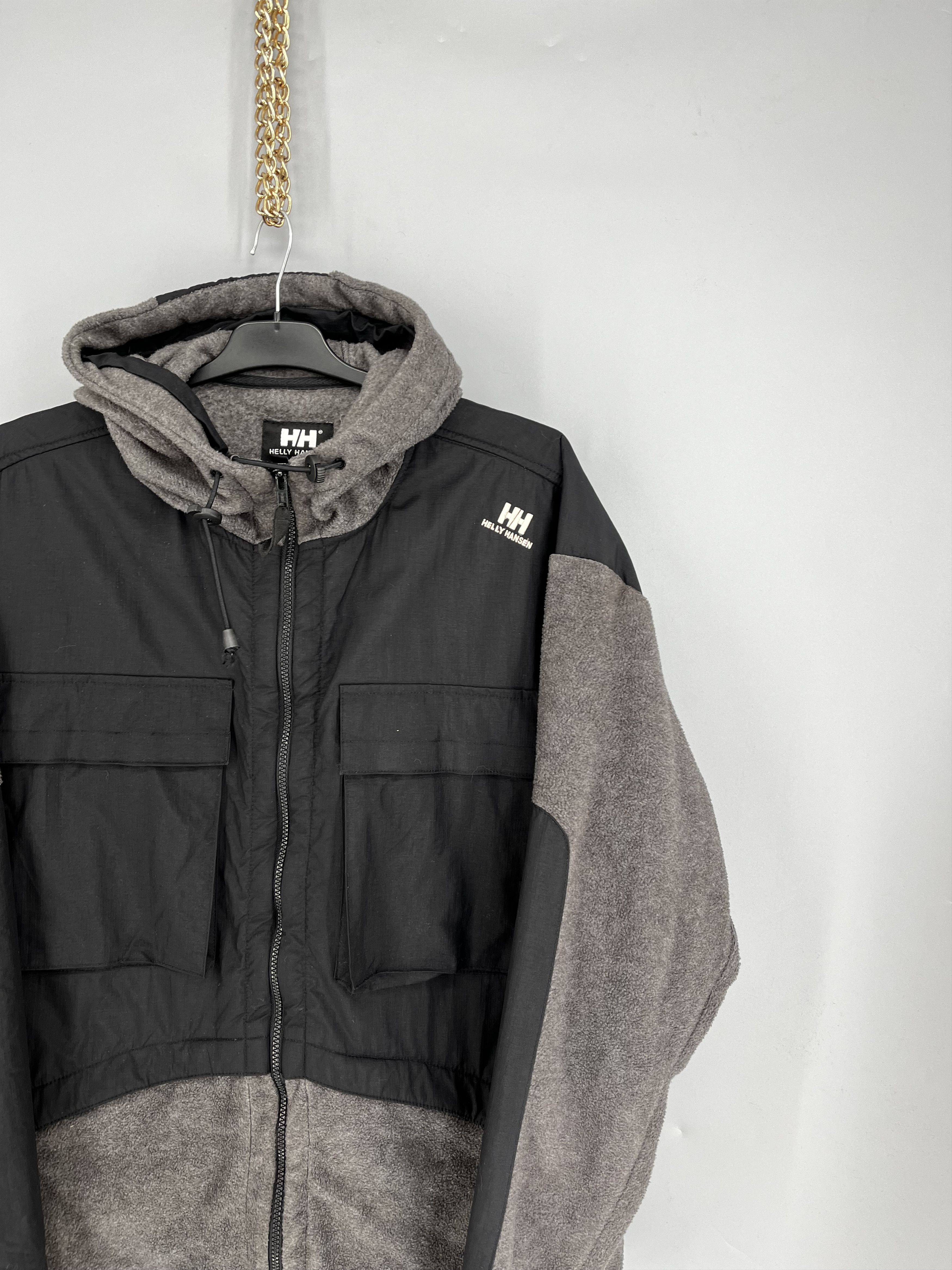 Helly Hansen Vinatge Helly Hansen Drill Fleece Full Zip Hooded Jacket Size US XL / EU 56 / 4 - 5 Thumbnail