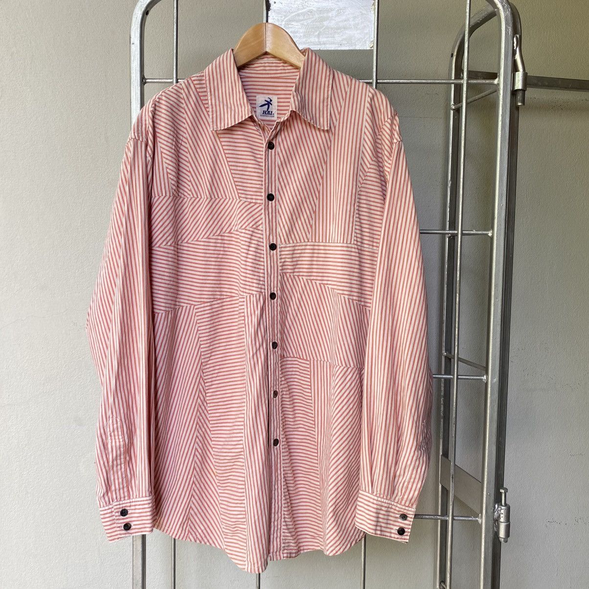 Hai Sporting Gear HAI SPORTING GEAR Red and White Striped Button-Up Shirt Size US M / EU 48-50 / 2 - 1 Thumbnail