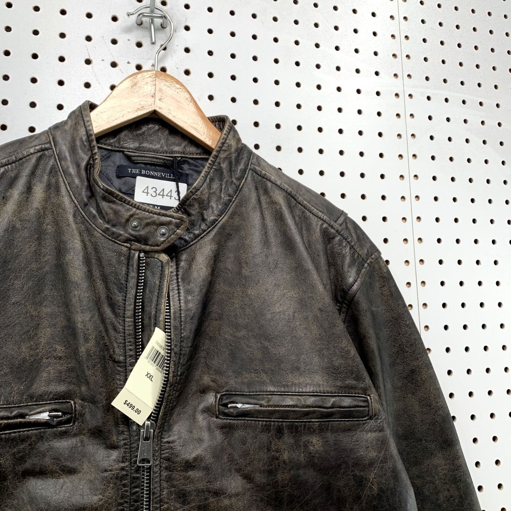Lucky Brand Lucky Brand Bonneville Leather Moto Jacket Brown Mens 2XL Motorcycle Jacket Casual Size US XXL / EU 58 / 5 - 6 Thumbnail