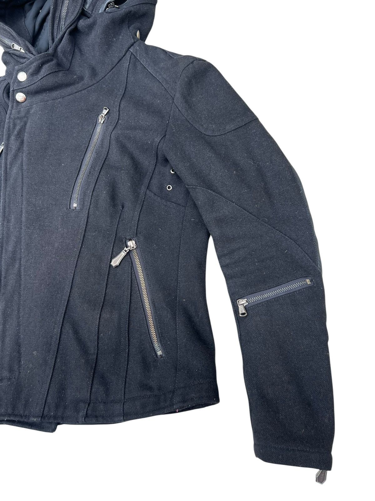 If Six Was Nine × JACKROSE × Le Grande Bleu (L.G.B.) Jackrose Luv Maison Wool Leather Hoodie Bondage Bono Jacket Size US M / EU 48-50 / 2 - 8 Thumbnail