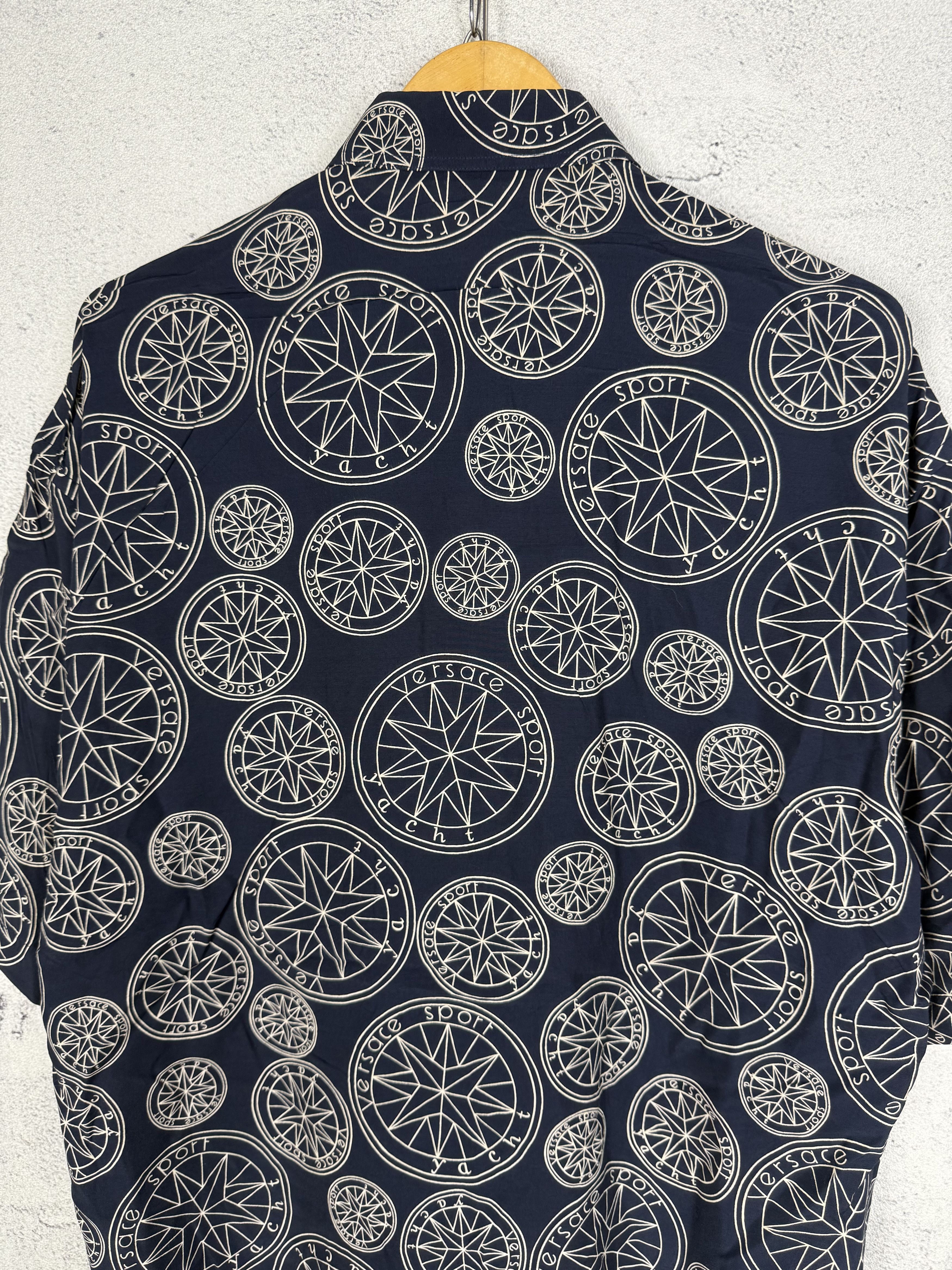Versace 90s Versace Sport Over Print Logo Shirt Size US M / EU 48-50 / 2 - 4 Thumbnail