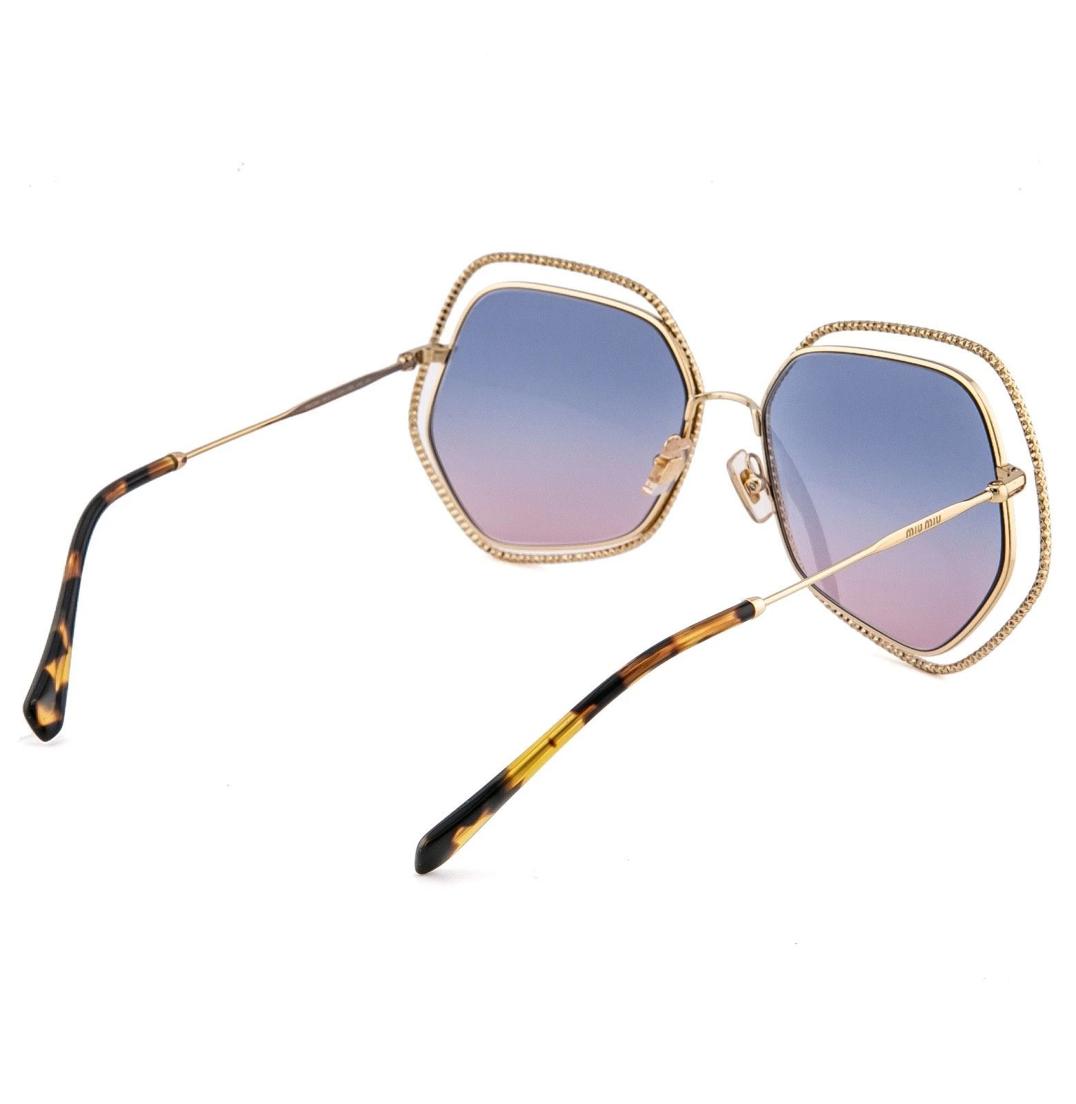 Miu Miu MIU MIU LA MONDAINE MU58VS Purple Gold Geometric 58V 58VS Size ONE SIZE - 8 Thumbnail