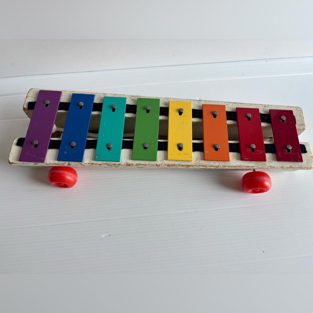 Designer Fisher Price Xylophone - 1960s Pull-a-Tune Toy Size ONE SIZE - 2 Thumbnail