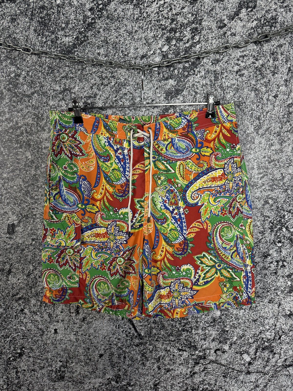 Polo Ralph Lauren Polo Ralph Lauren Swim Shorts Paisley Print Boho Vintage Size US 34 / EU 50 - 1 Thumbnail