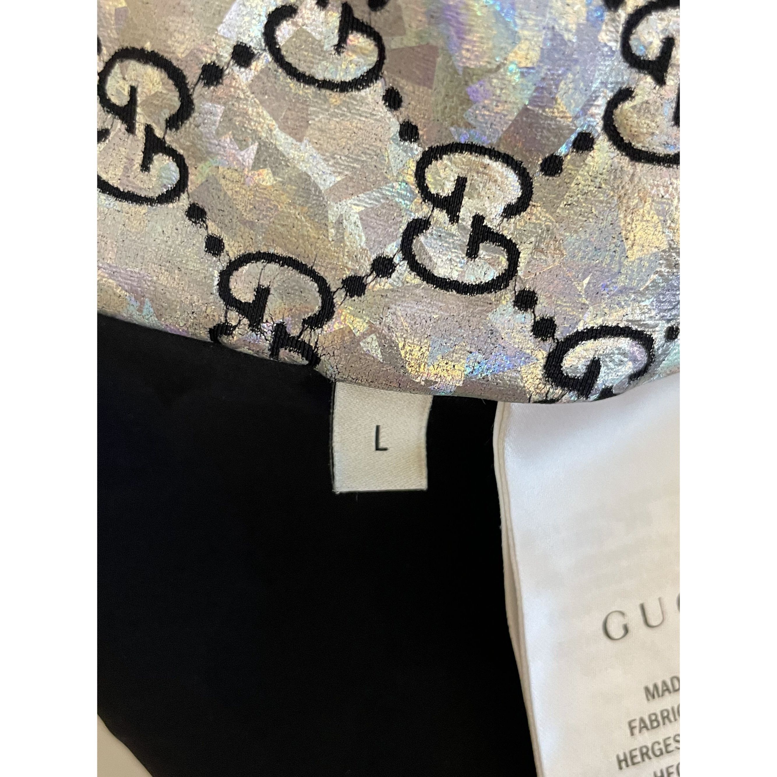Gucci Gucci Monogram Metallic Gold Full-Zip Track Jacket With Stri Size US L / EU 52-54 / 3 - 8 Thumbnail