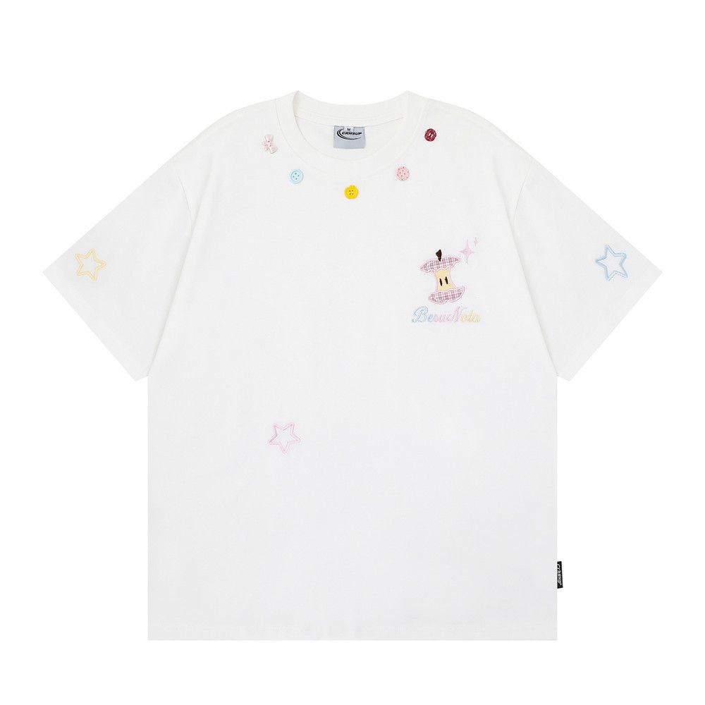 Japanese Brand Fun Cartoon Embroidered Short-Sleeve T-Shirt Size US M / EU 48-50 / 2 - 1 Thumbnail