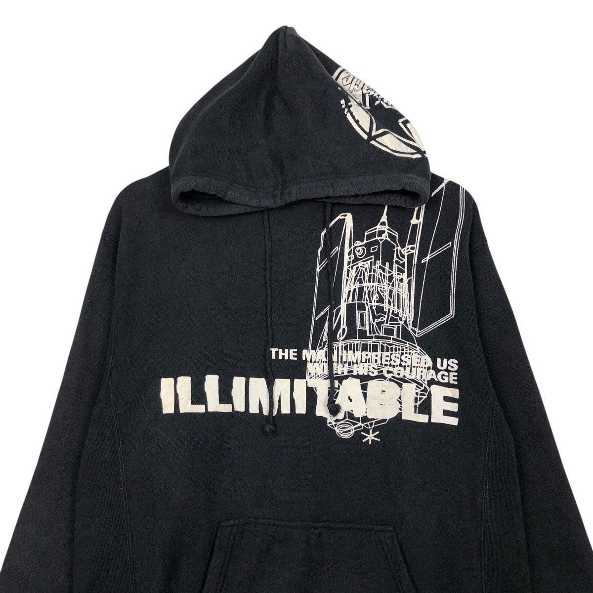 Hysteric Glamour 📌Vintage Hoodie Pull Illimitable Big Logo Punk Overprint Size US L / EU 52-54 / 3 - 4 Thumbnail
