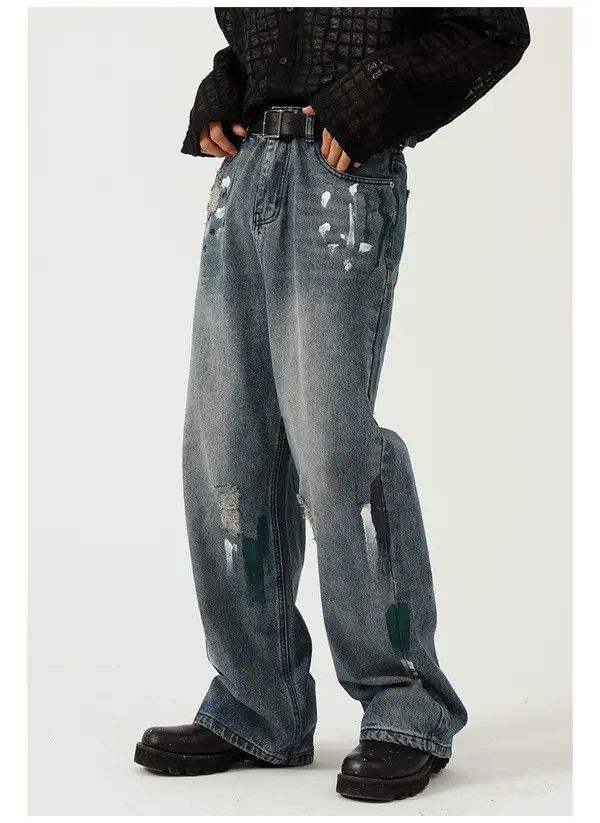 Japanese Brand Noriyo x Saki Street style tie-dye slim wide-leg jeans Size US 32 / EU 48 - 8 Thumbnail