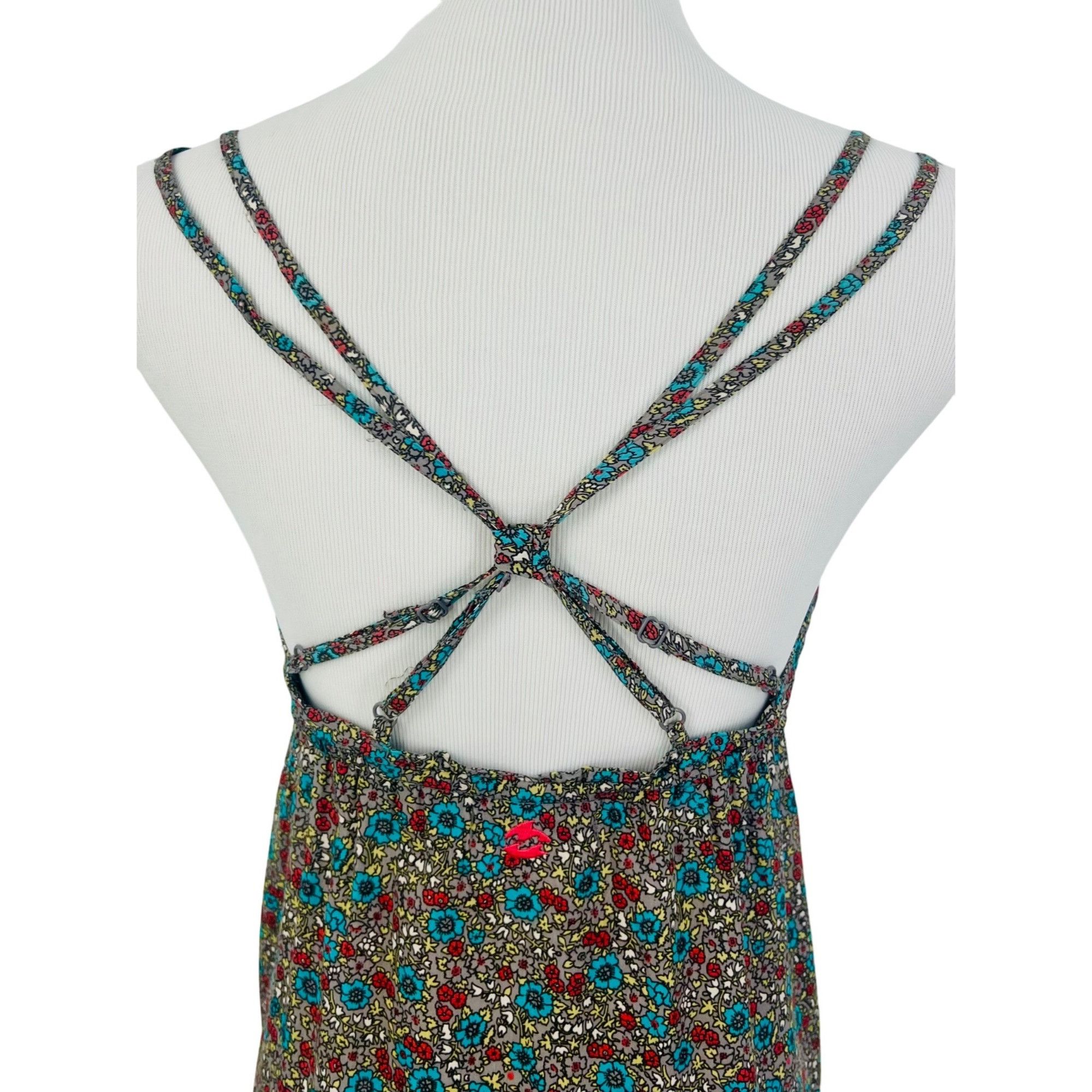 Billabong VTG Billabong Floral Strappy Back Maxi Dress | Coastal Boho Size L / US 10 / IT 46 - 8 Thumbnail