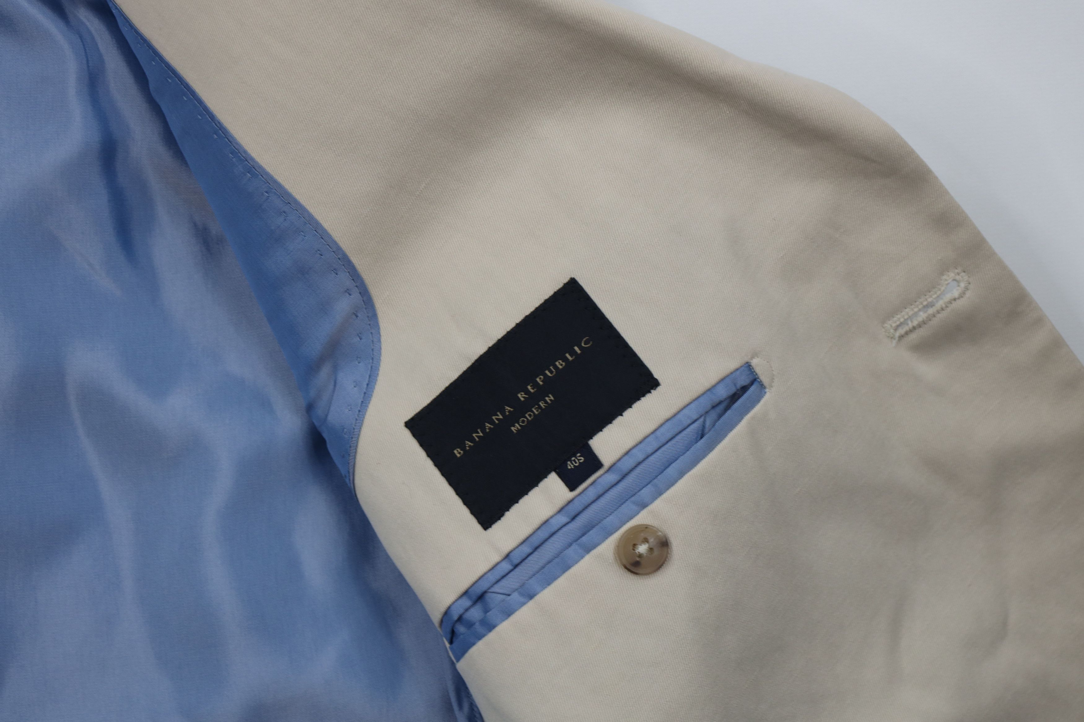 Banana Republic Banana Republic 2 Piece Linen Blend Modern Suit Size 40S - 10 Thumbnail