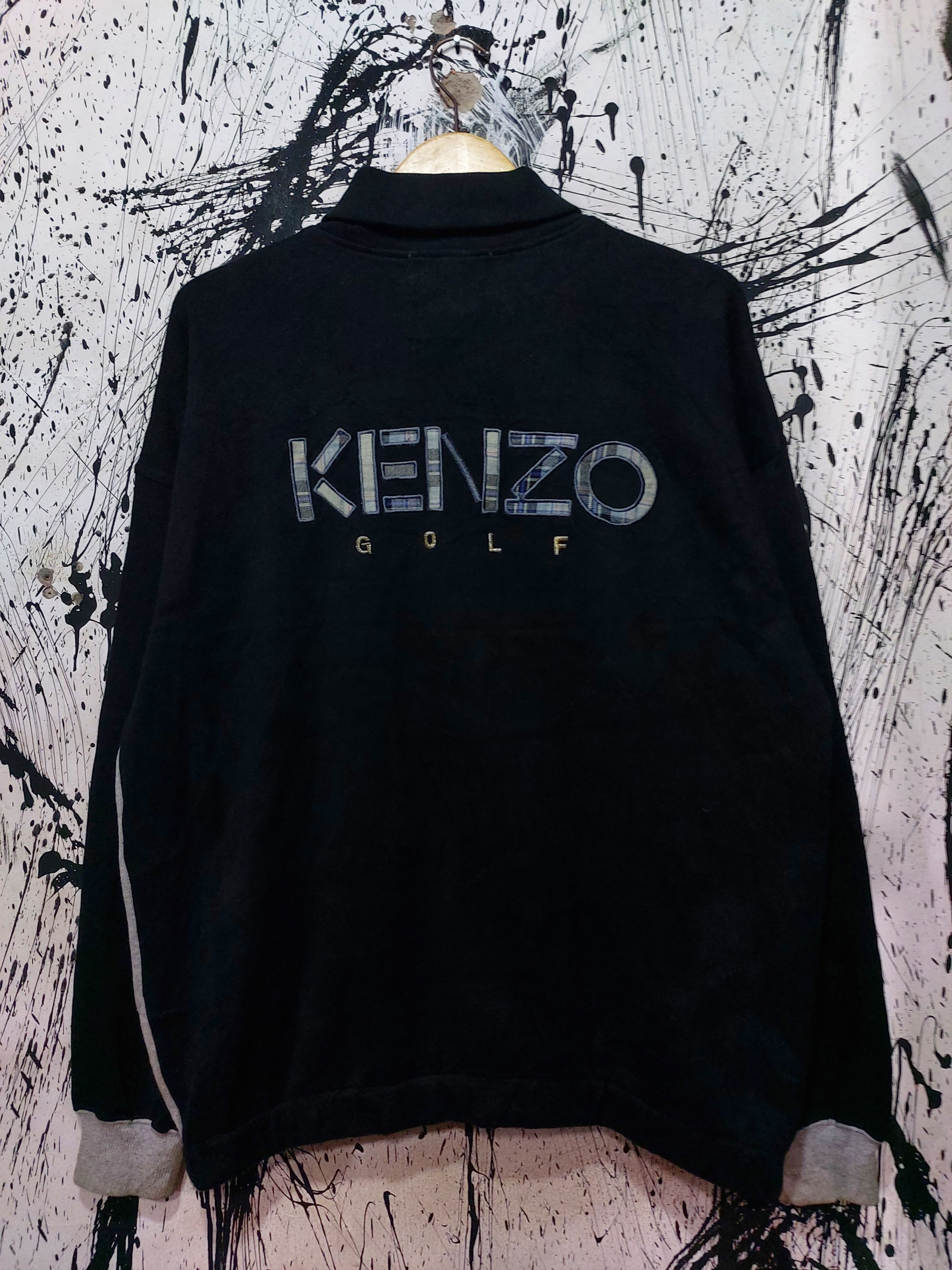 Kenzo KENZO GOLF 2 TONE COLOURS SWEATSHIRT BUTTON UP Size US XL / EU 56 / 4 - 6 Thumbnail