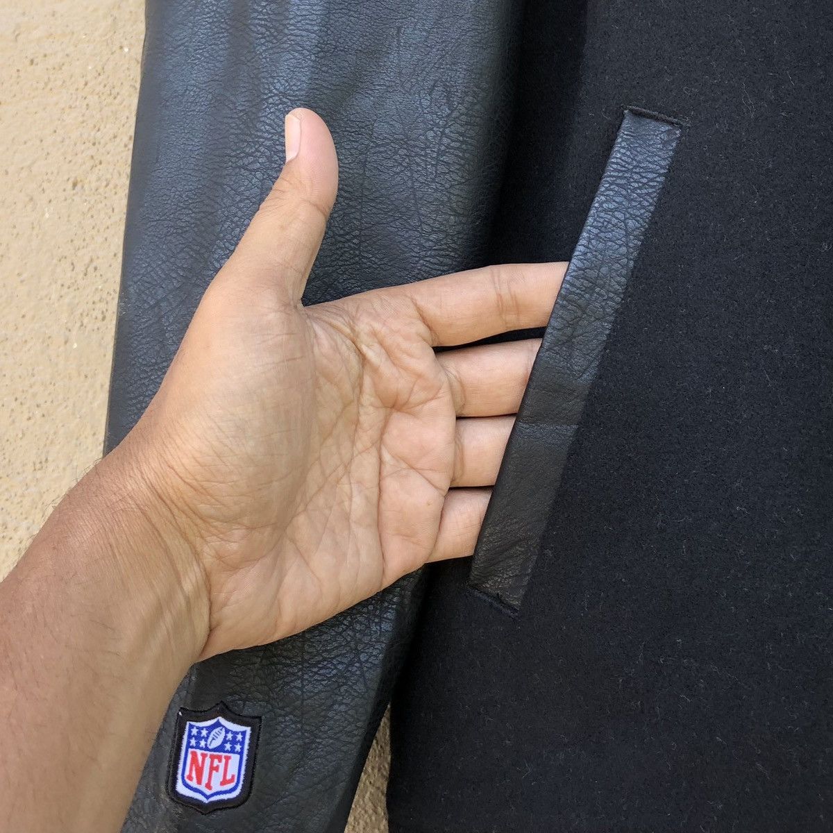NFL NFL Majestic Raiders Letterman Wool Leather Varsity Jacket Size US L / EU 52-54 / 3 - 6 Thumbnail