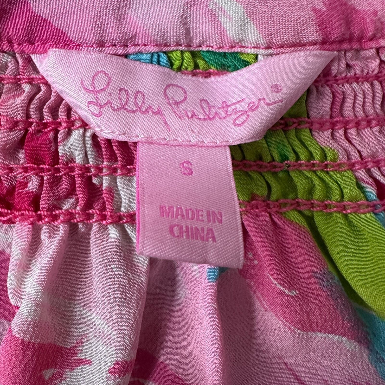 Lilly Pulitzer Lilly Pulitzer Elsa Top Women’s Small Hotty Pink Silk Grail Size S / US 4 / IT 40 - 6 Thumbnail